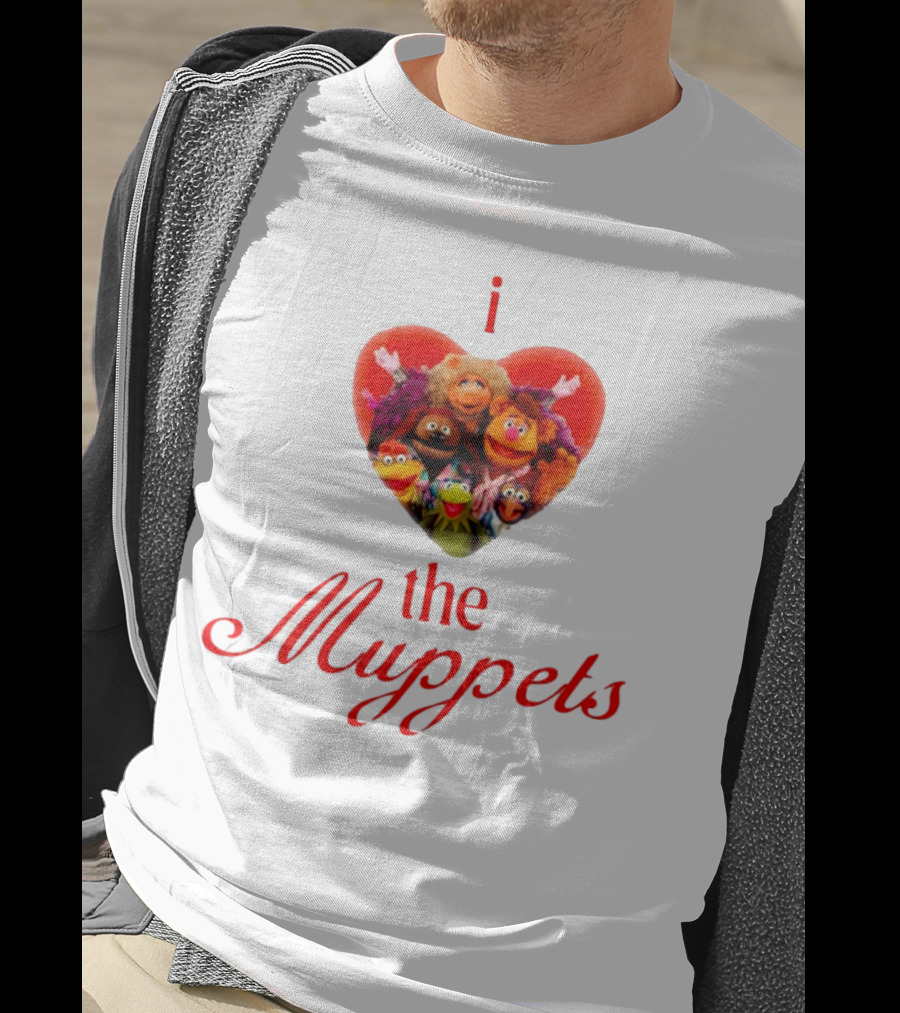 I Love The Muppets Characters Heart Group Image T-Shirt