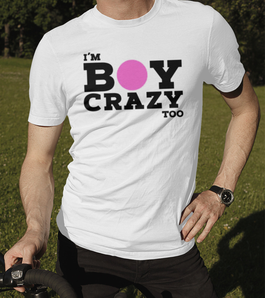 Kesha I'm Boy Crazy Too Pink Circle T-Shirt