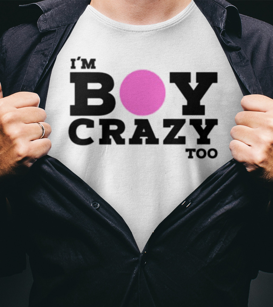 Kesha I'm Boy Crazy Too Pink Circle T-Shirt