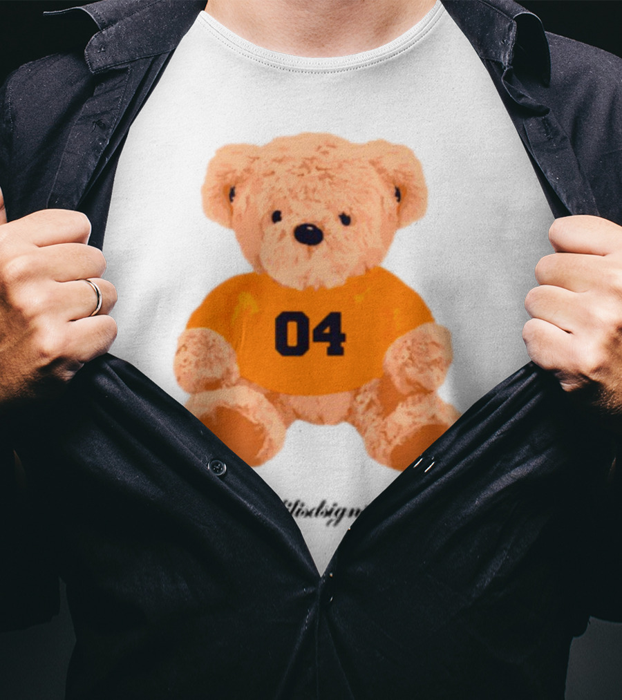 Lilisdsigns 04 Teddy Bear Plush Toy In Orange T-Shirt