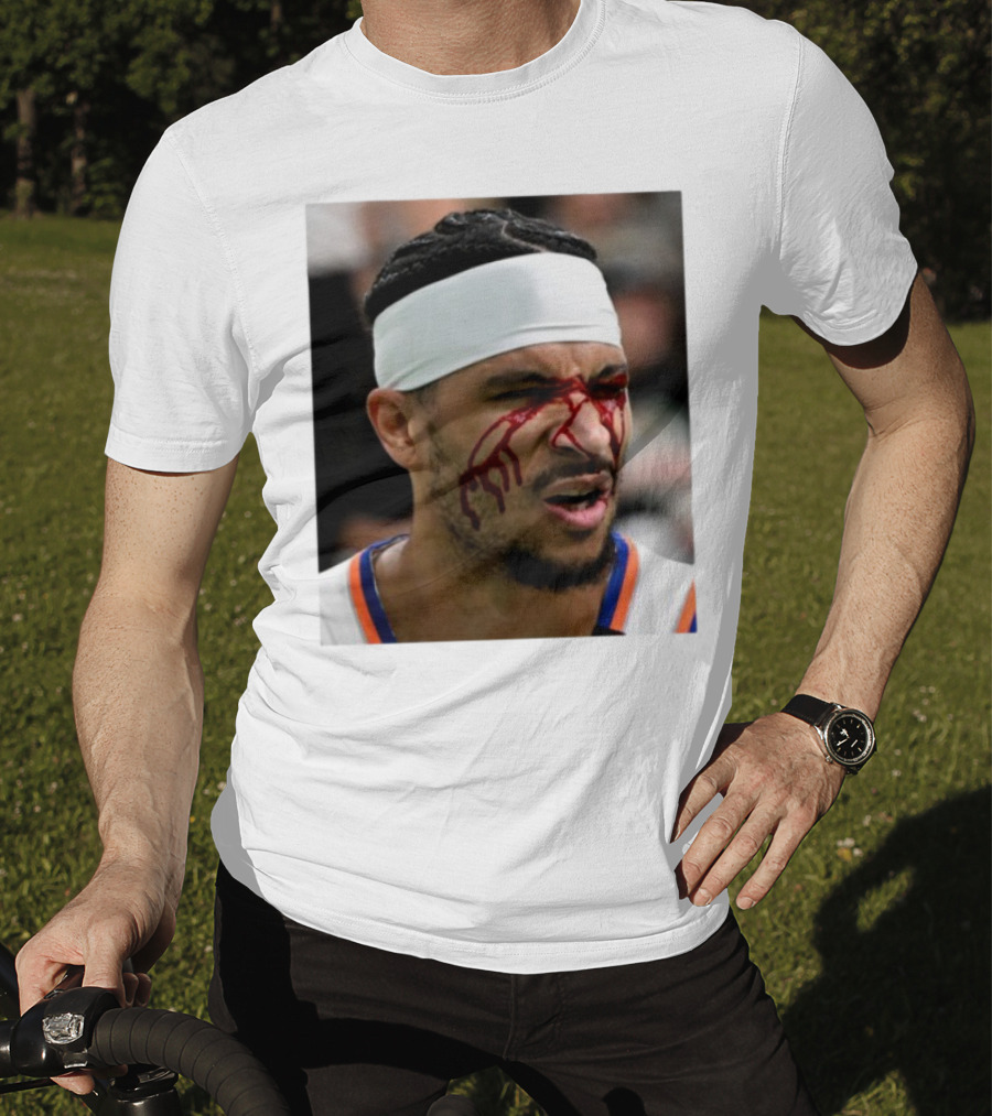Limited Edition Josh Hart New York Knicks Elbowed Face Moment T-Shirt