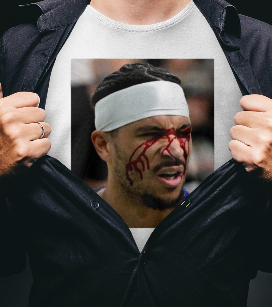 Limited Edition Josh Hart New York Knicks Elbowed Face Moment T-Shirt