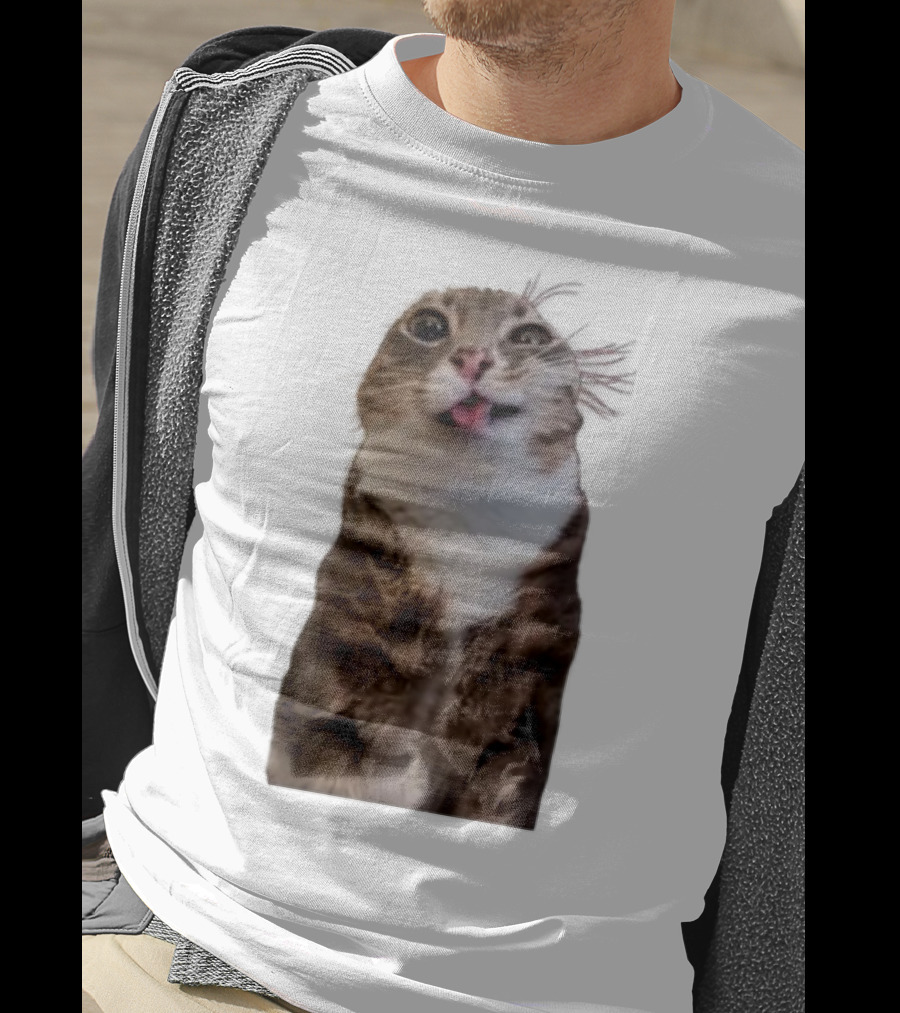 Rigby Cat Funny Feline Expression With Tongue Out T-Shirt