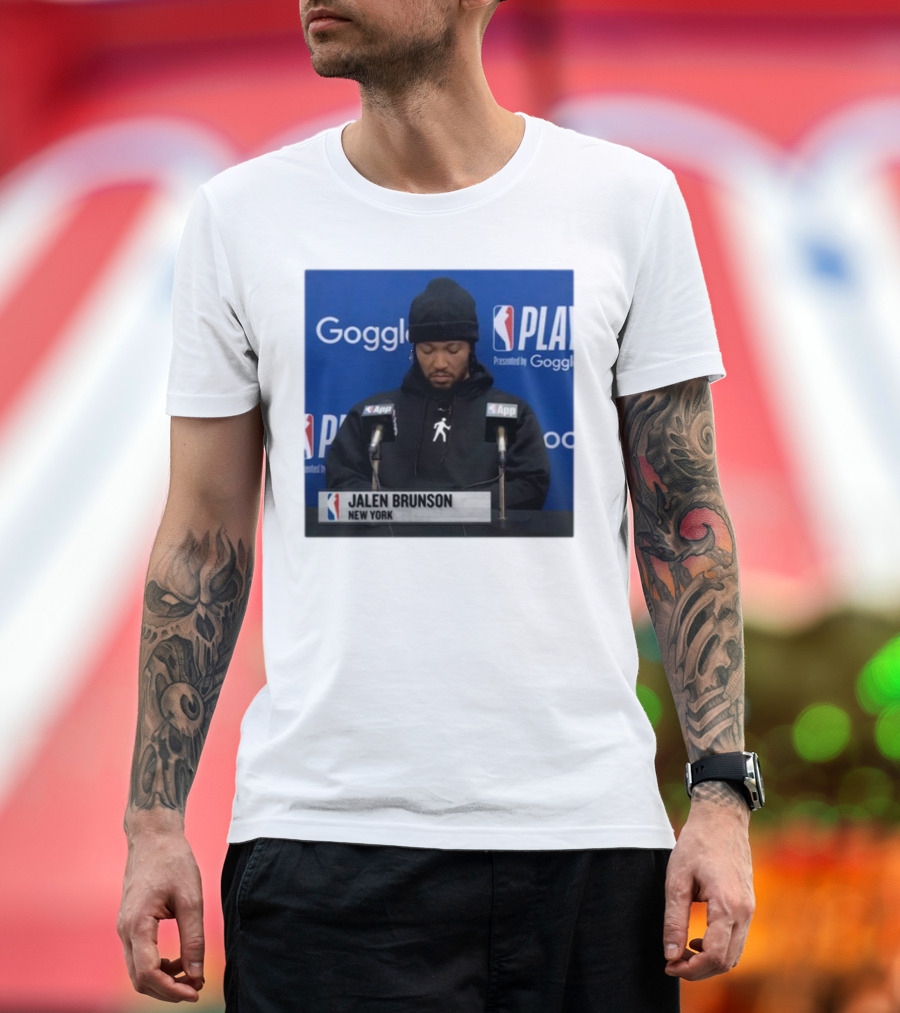 Jalen Brunson New York Press Conference NBA Playoffs Presented by Google T-Shirt