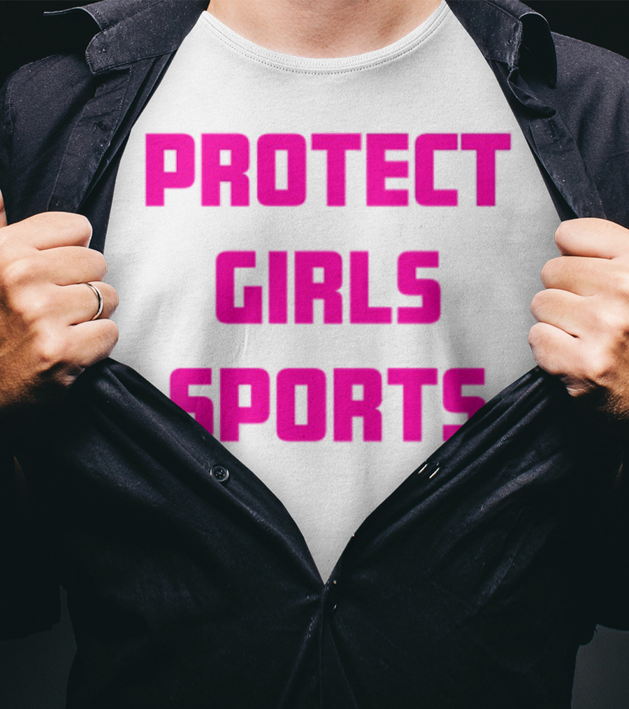 Protect Girls Sports Bold Pink Advocacy Design T-Shirt
