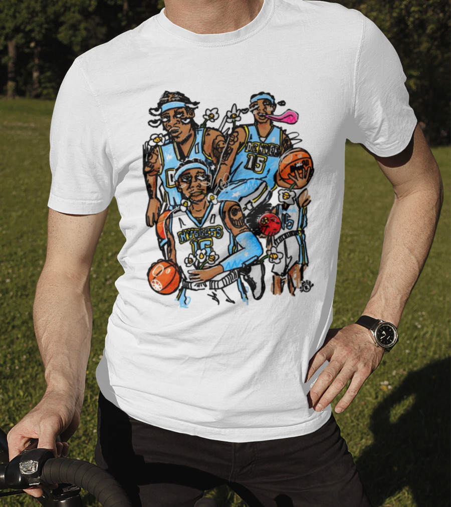 Vxmeee Doodle Melo Nuggets 15 Denver Basketball T-Shirt