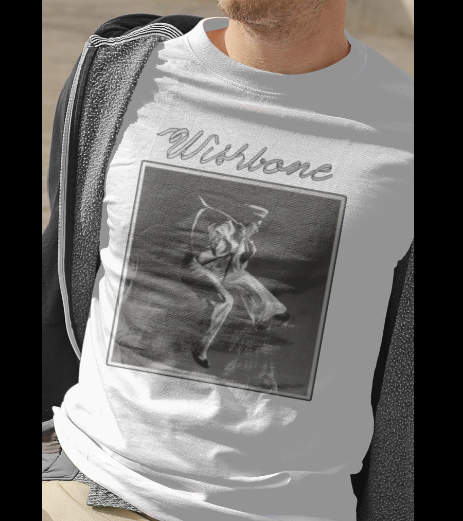 Wishbone Sailor Jumping Album Cover Black And White T-Shirt