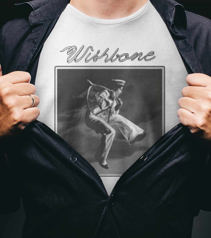 Wishbone Sailor Jumping Album Cover Black And White T-Shirt
