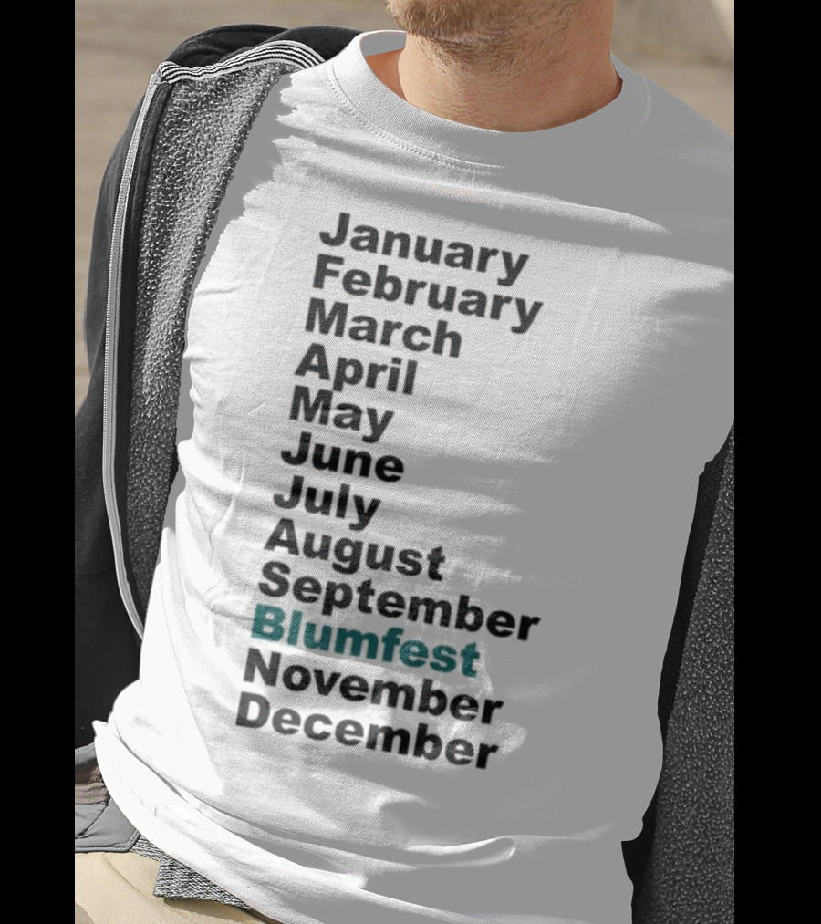 Blumhouse Blumfest Annual Celebrations Calendar Months Listed Design T-Shirt