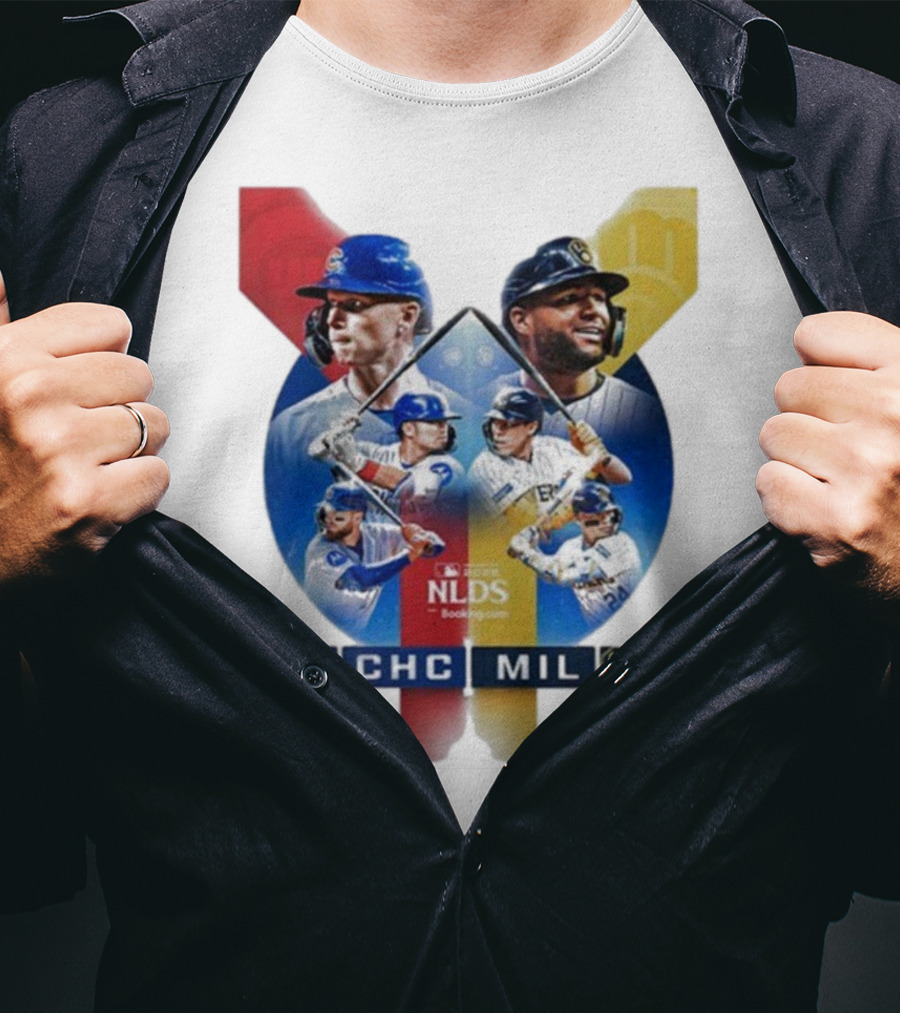 2025 MLB Postseason Chicago Cubs Vs Milwaukee Brewers NLDS Matchup T-Shirt