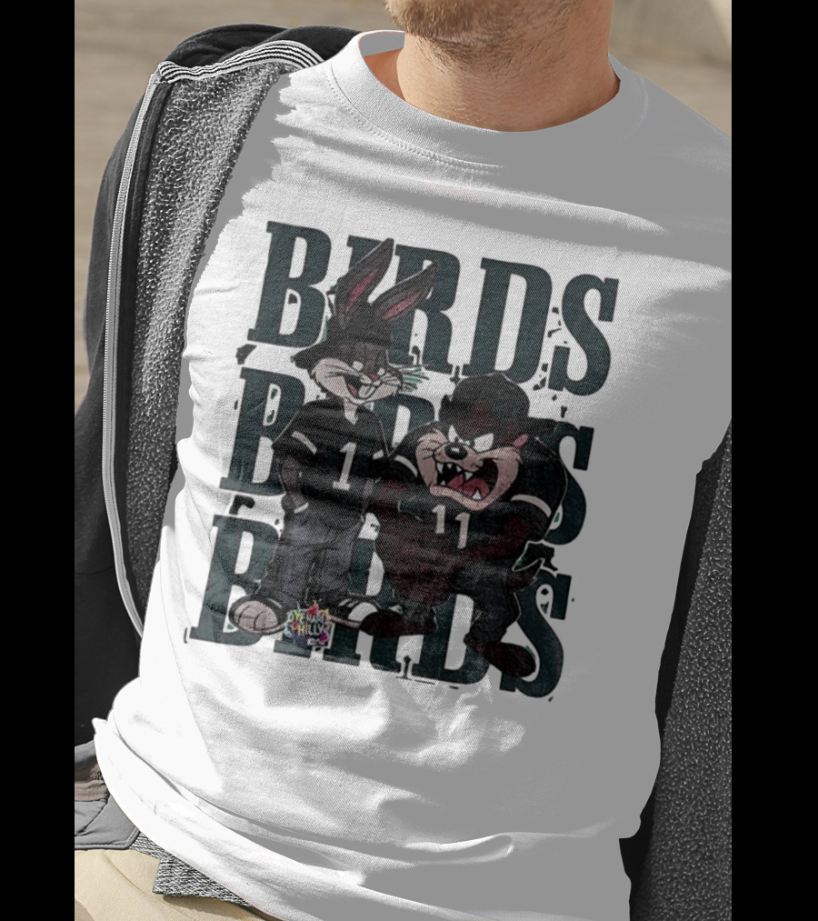Bugs Taz Birds Dye Hard Philly Jalen Hurts A.J. Brown Philadelphia Eagles NFL T-Shirt