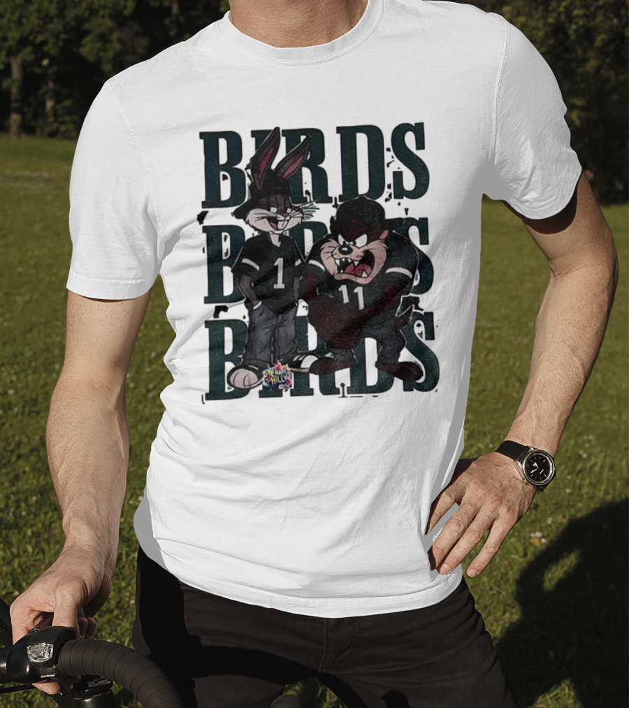 Bugs Taz Birds Dye Hard Philly Jalen Hurts A.J. Brown Philadelphia Eagles NFL T-Shirt
