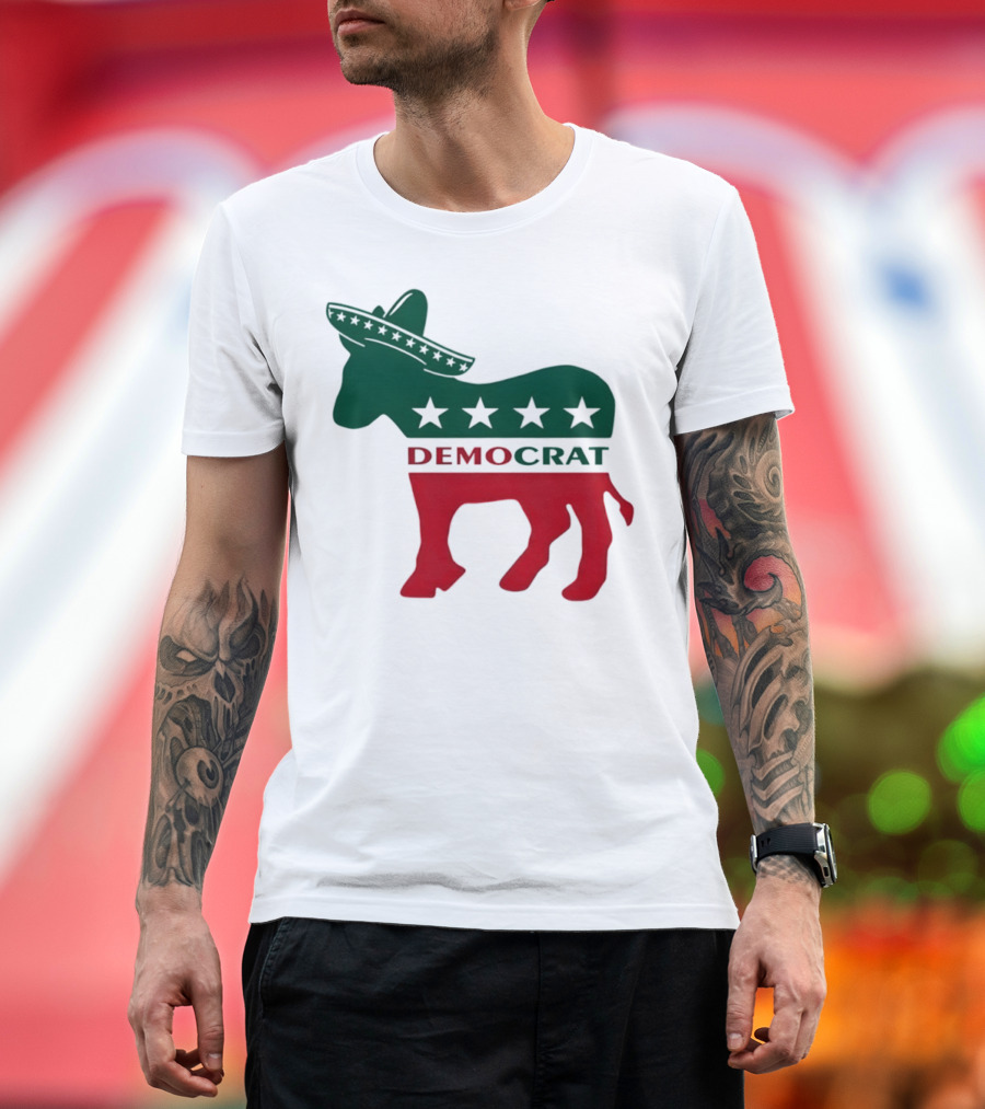 Democrat Donkey Sombrero Stars Cinco De Mayo Celebration T-Shirt