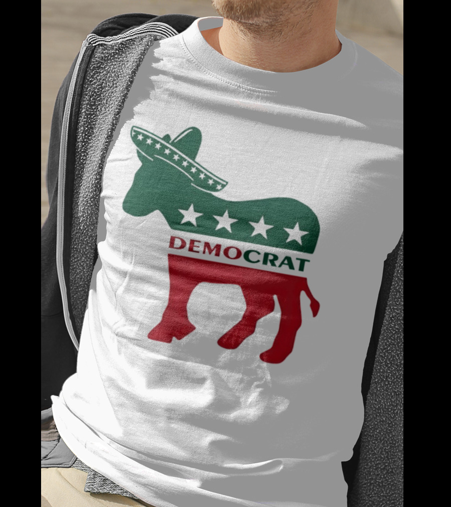 Democrat Donkey Sombrero Stars Cinco De Mayo Celebration T-Shirt