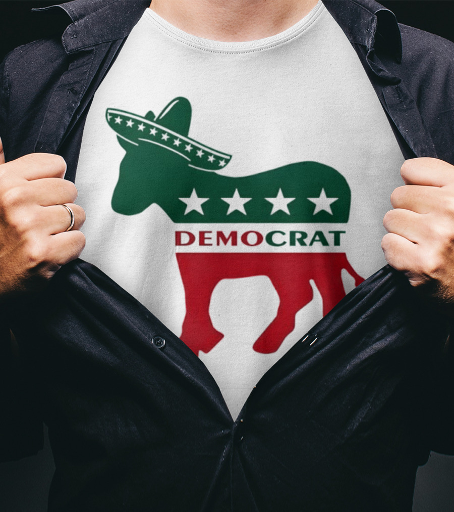 Democrat Donkey Sombrero Stars Cinco De Mayo Celebration T-Shirt