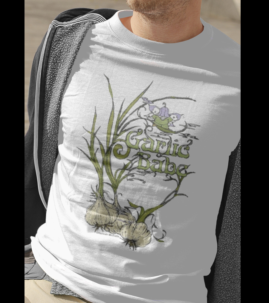 Hannah Michelle Garlic Babe Fairy Illustration T-Shirt