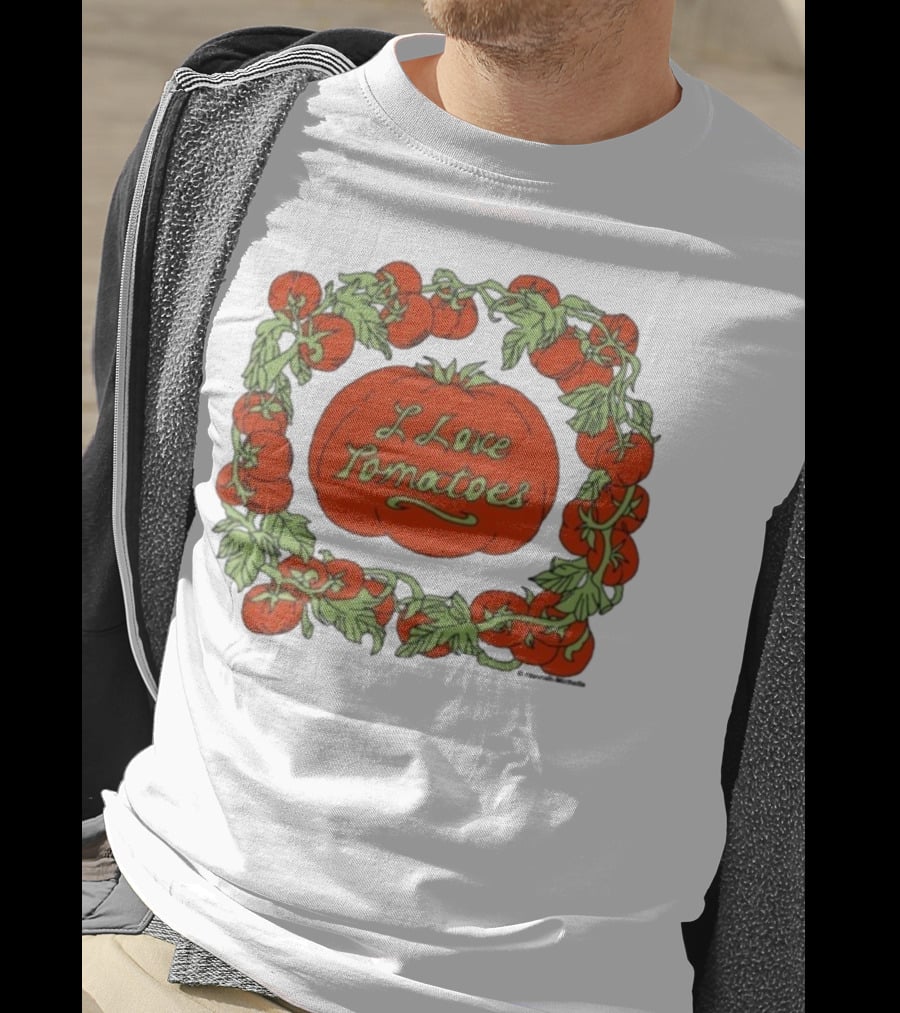 Hannah Michelle I Love Tomatoes Vine Wreath T-Shirt