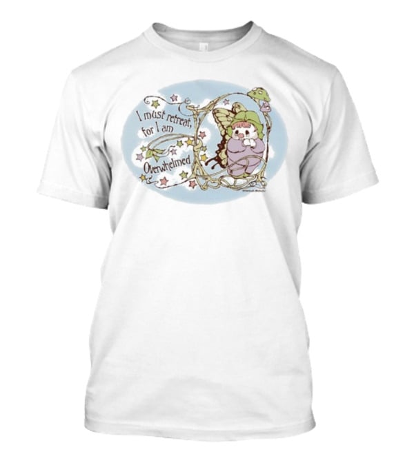 I Must Retreat For I Am Overwhelmed Whimsical Clown Fairy Stars And Mushroom T-Shirt