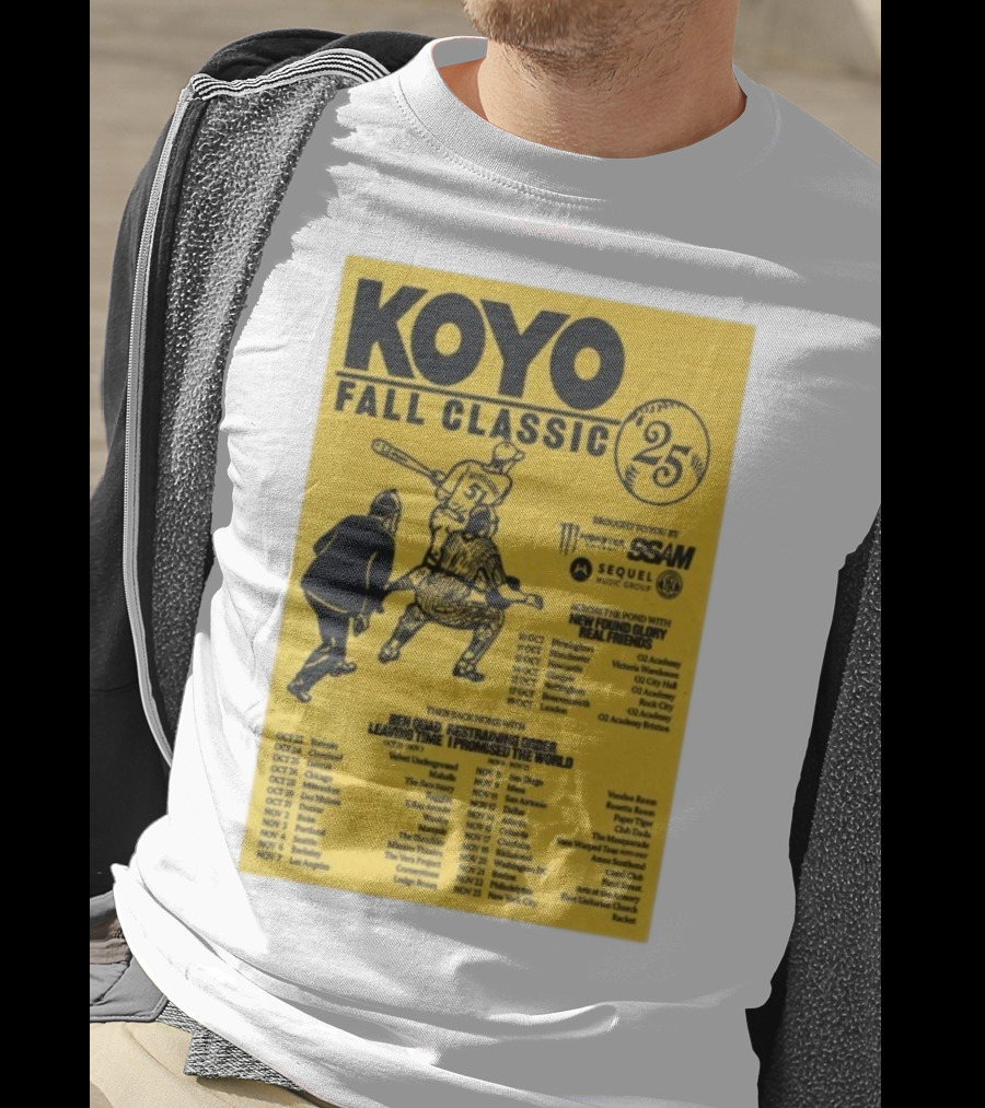 Koyo Fall Classic 2025 Tour Featuring New Found Glory Real Friends Ben Quad Restraining Order T-Shirt