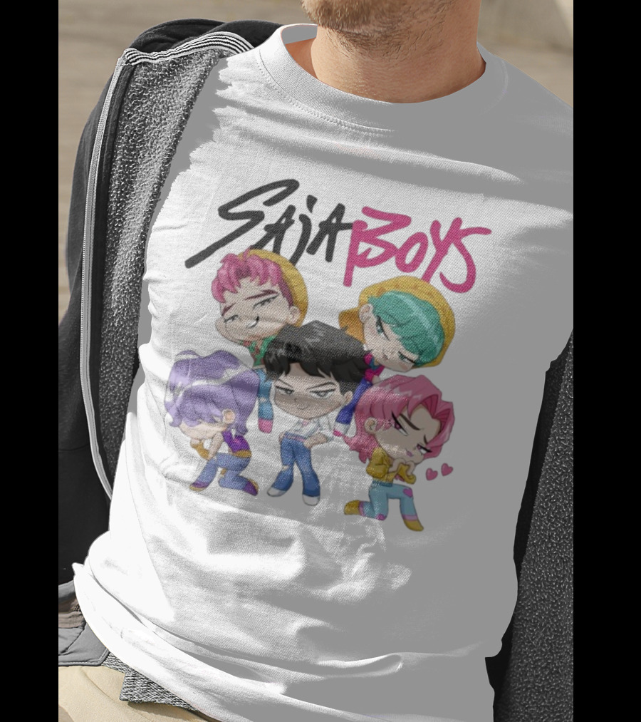 KPop Saja Boys Chibi Demon Hunters Characters T-Shirt