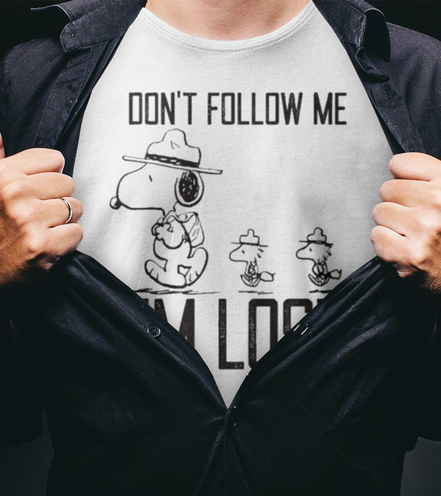 Snoopy Woodstock Peanuts Don’t Follow Me I’m Lost T-Shirt