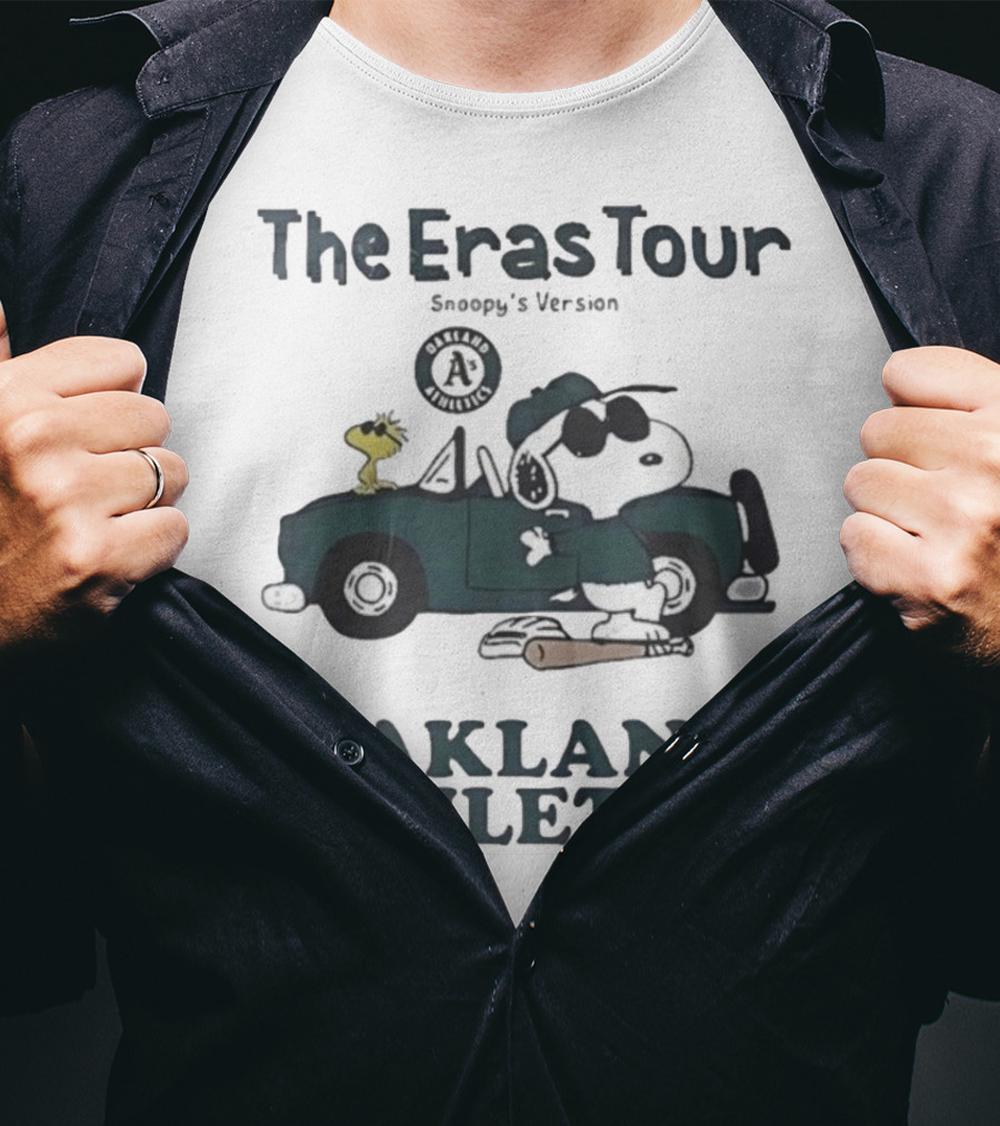 The Eras Tour Snoopy Version Oakland Athletics Peanuts Woodstock T-Shirt