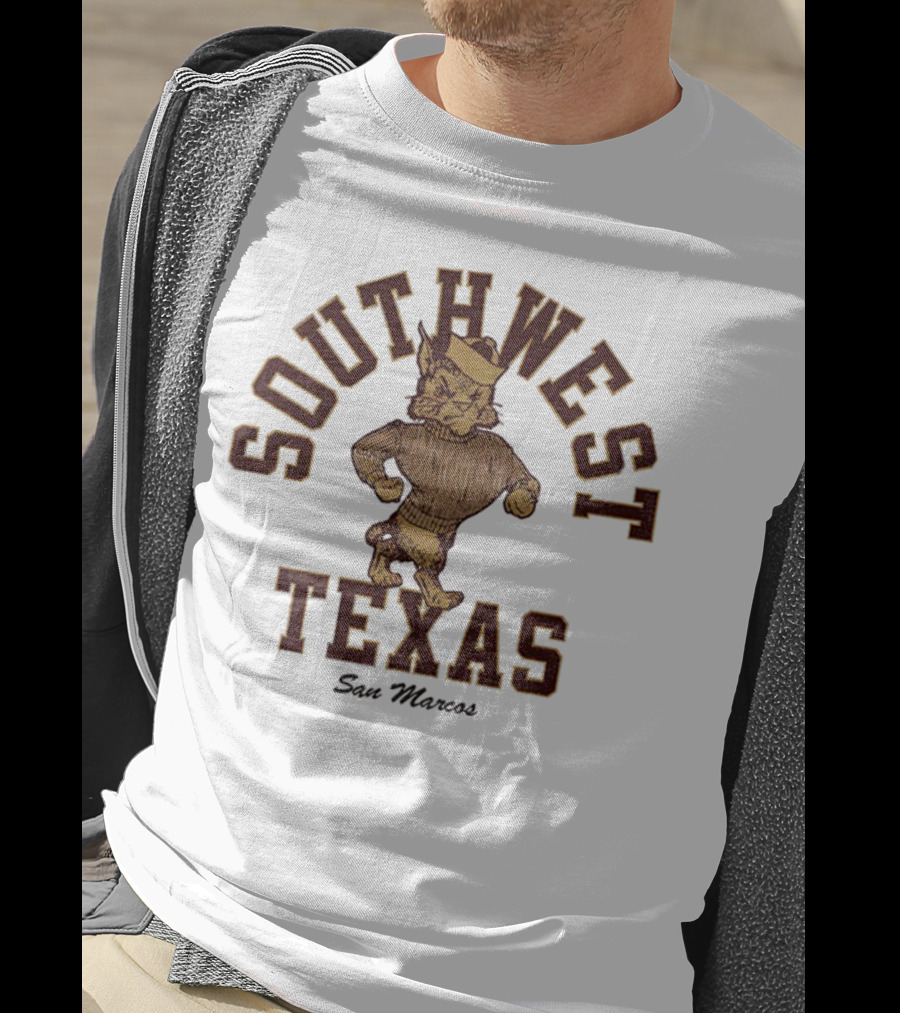 Southwest Texas San Marcos Bobcats Vintage Mascot T-Shirt