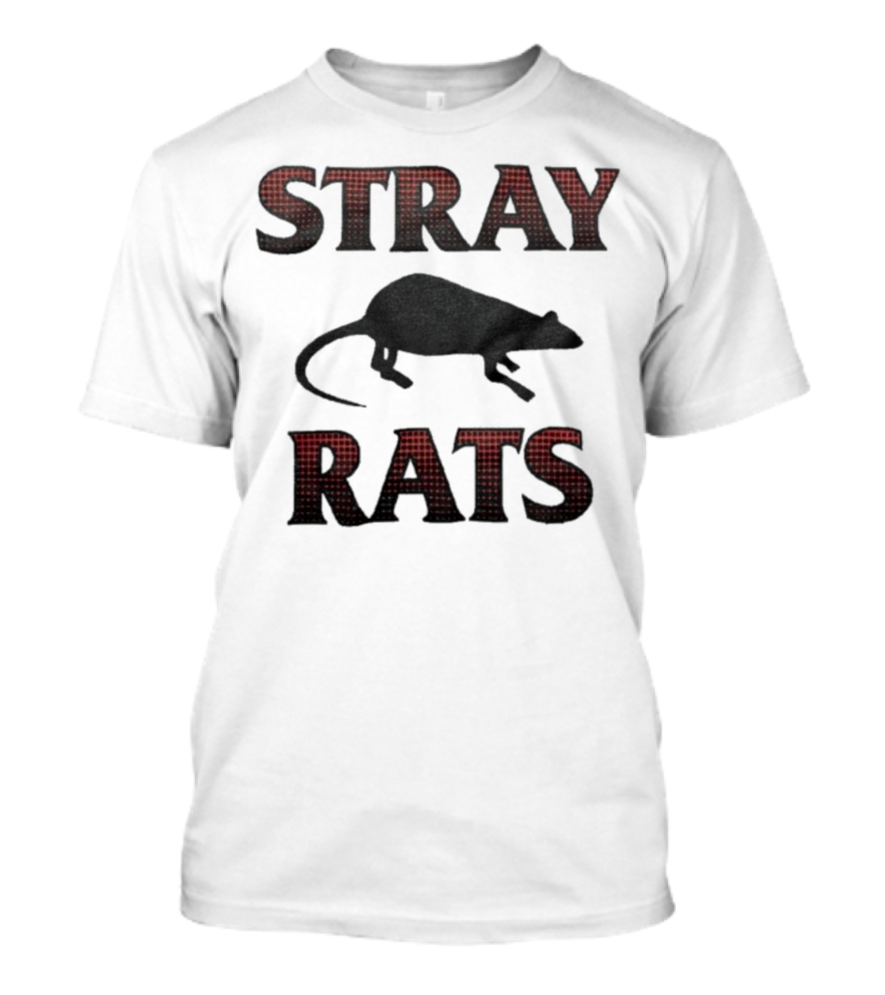 Stray Rats Rodenticide Halftone Dark Rat Silhouette T-Shirt