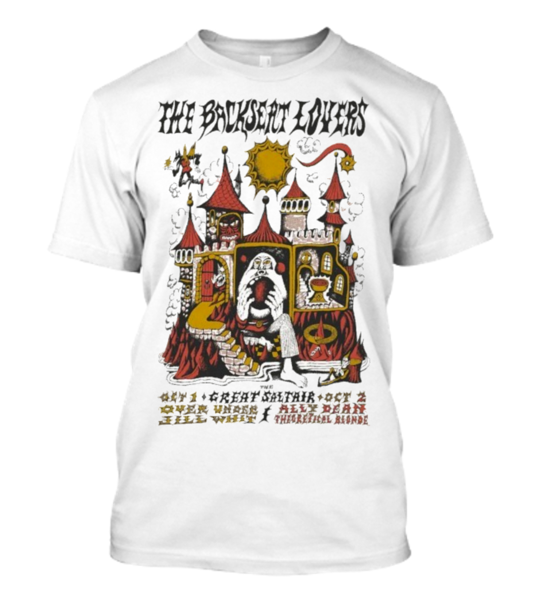 The Backseat Lovers Tour Unique Castle Artwork Oct 1 And 2 2025 T-Shirt