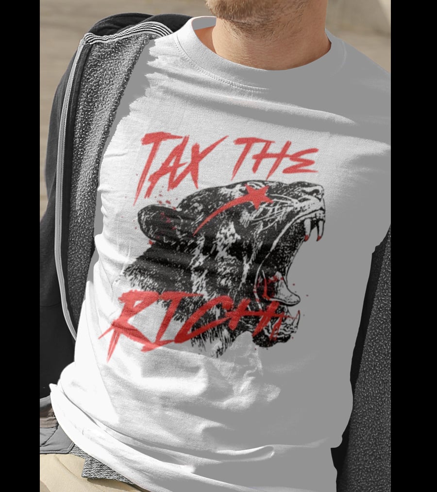 Tax The Rich Tiger Roar Anti Billionaire T-Shirt