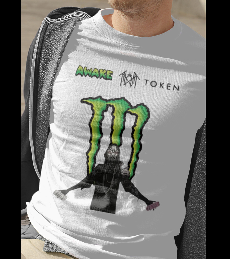 Awake Token Monster Energy Hooded Figure T-Shirt