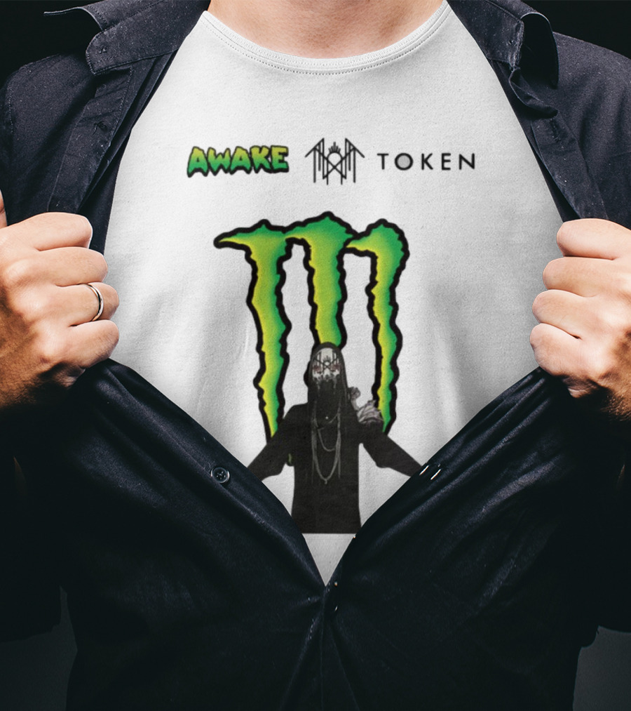 Awake Token Monster Energy Hooded Figure T-Shirt