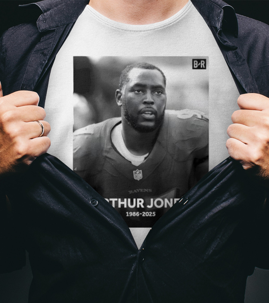 Arthur Jones Baltimore Ravens NFL Player Tribute 1986-2025 T-Shirt
