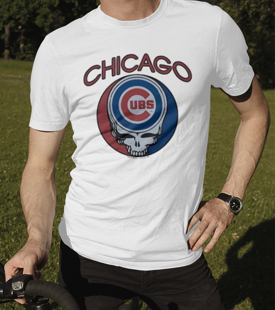 Chicago Cubs Grateful Dead Collaboration Steal Your Base Skull T-Shirt