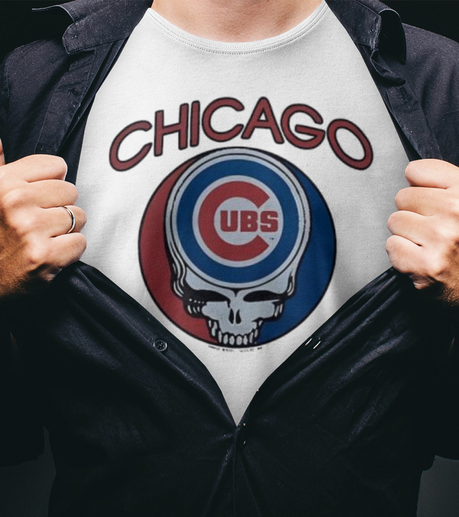 Chicago Cubs Grateful Dead Collaboration Steal Your Base Skull T-Shirt