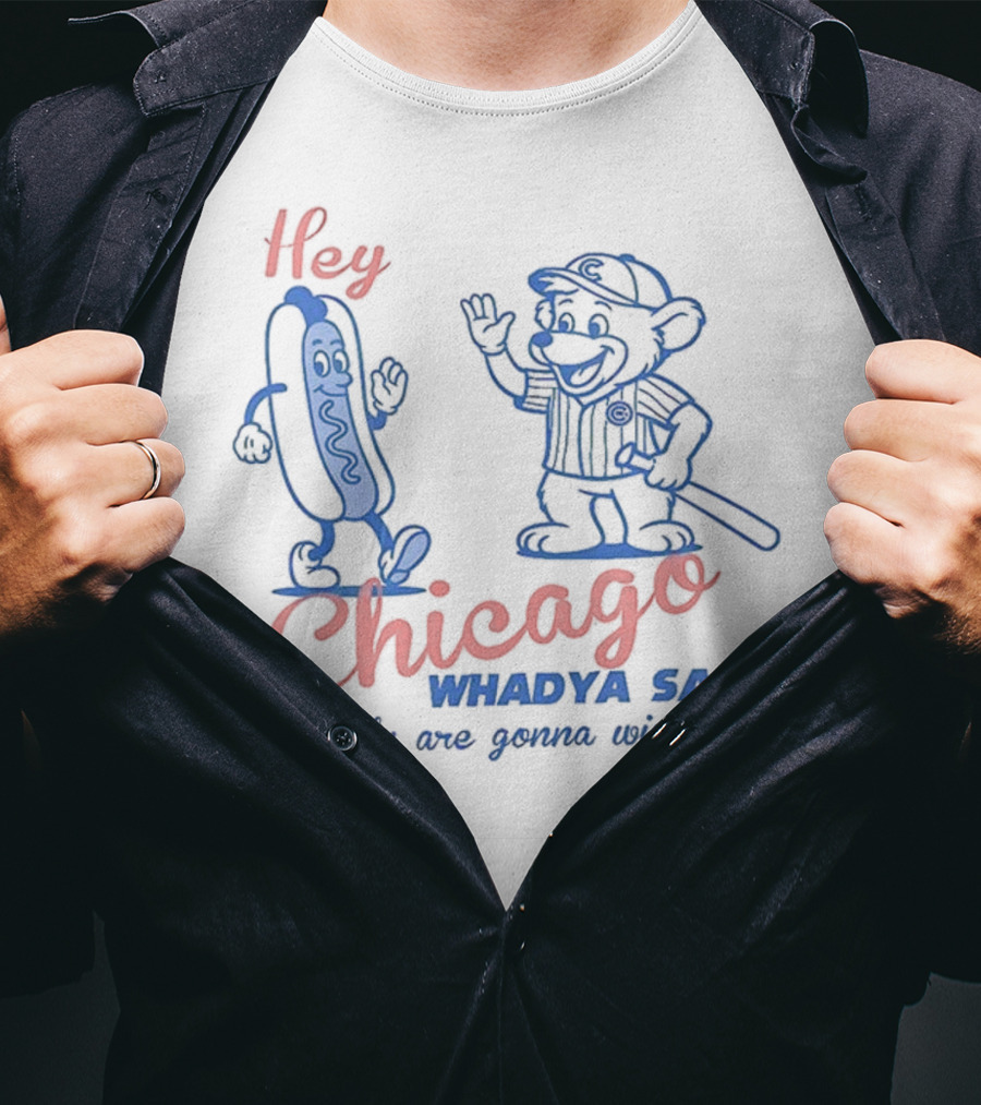 Hey Chicago Whadya Say Cubs Are Gonna Win Today T-Shirt