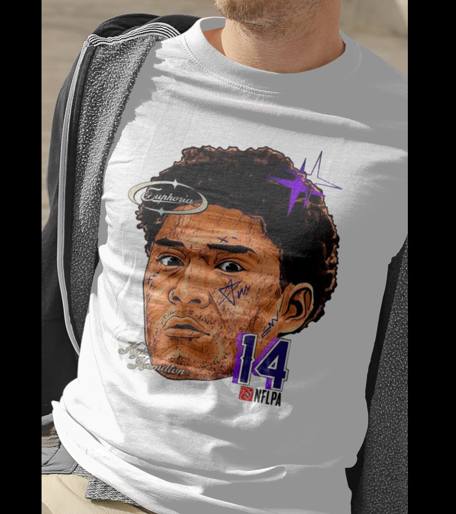 Kyle Hamilton Baltimore Ravens Euphoria Number 14 Ravens Star T-Shirt