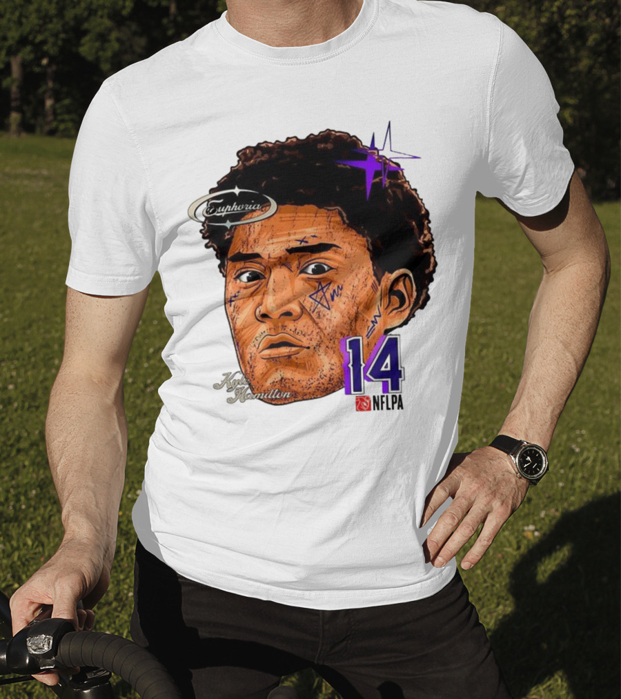 Kyle Hamilton Baltimore Ravens Euphoria Number 14 Ravens Star T-Shirt