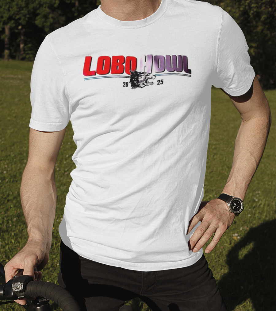 Lobo Howl 2025 Wolf Head Logo Red Purple T-Shirt