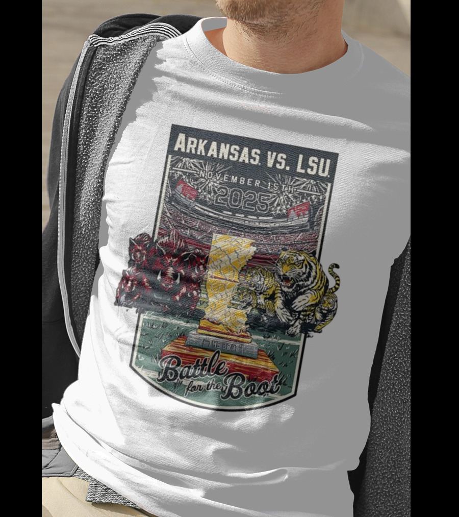 Arkansas Vs LSU November 15th 2025 Battle For The Boot T-Shirt