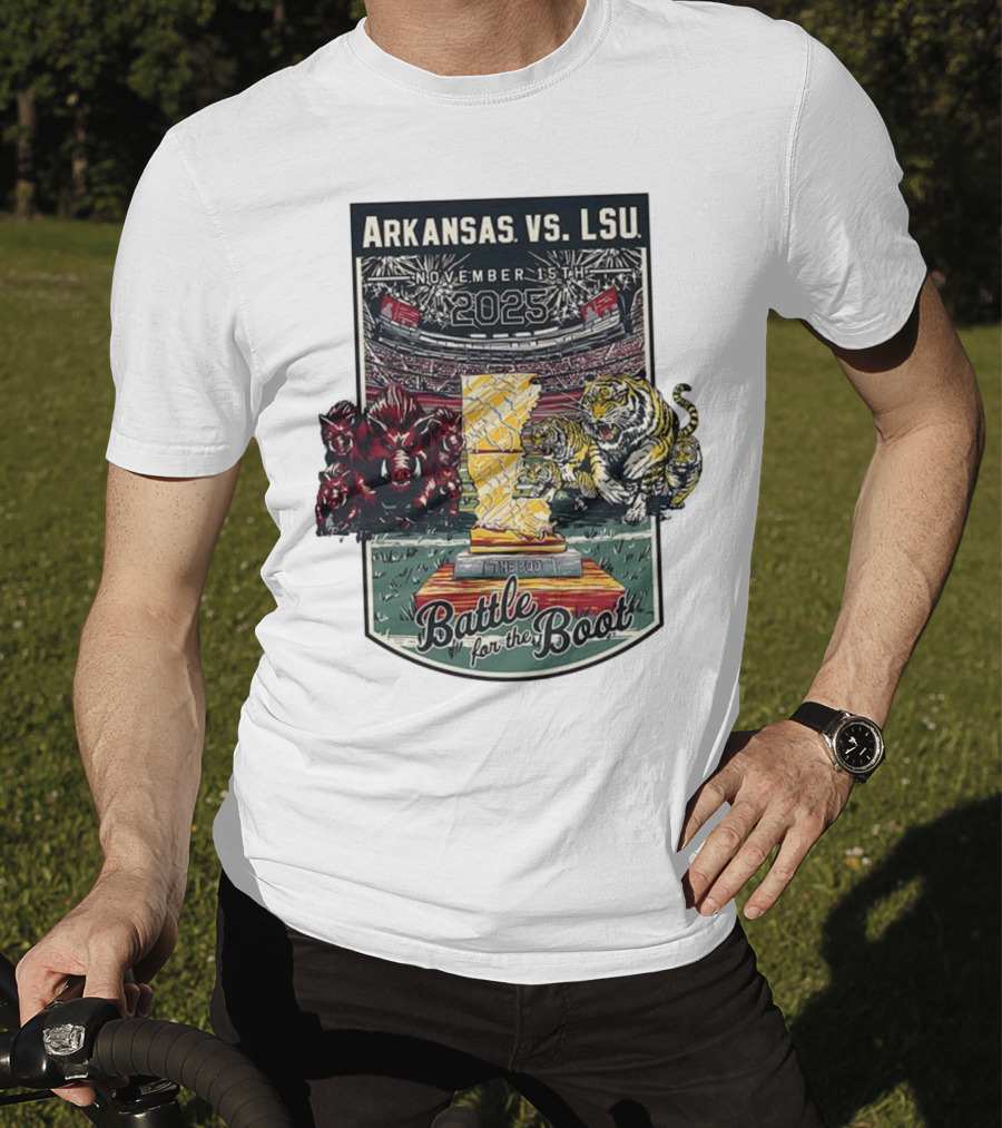 Arkansas Vs LSU November 15th 2025 Battle For The Boot T-Shirt