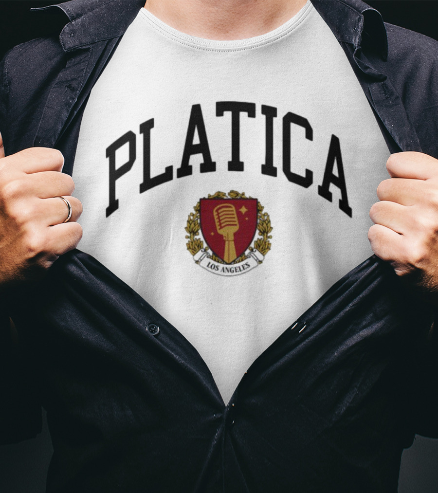 Platica Los Angeles Microphone Emblem T-Shirt
