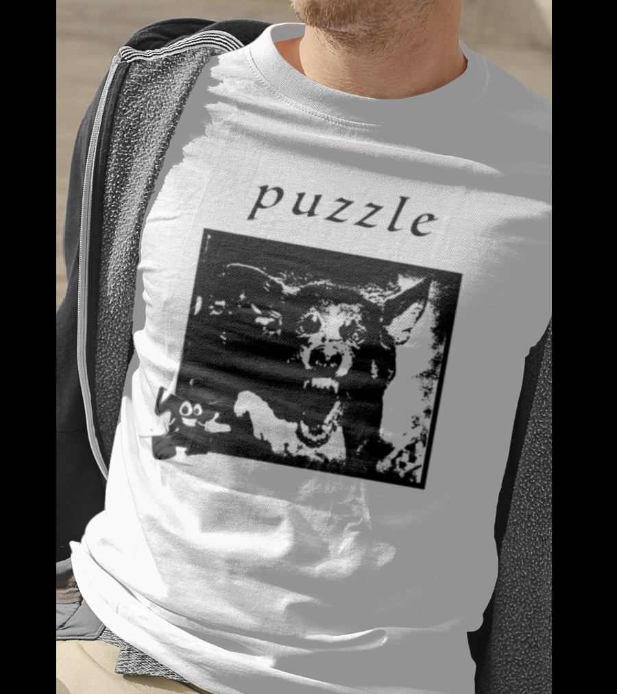 Puzzle Damage Dog With Missing Pieces T-Shirt