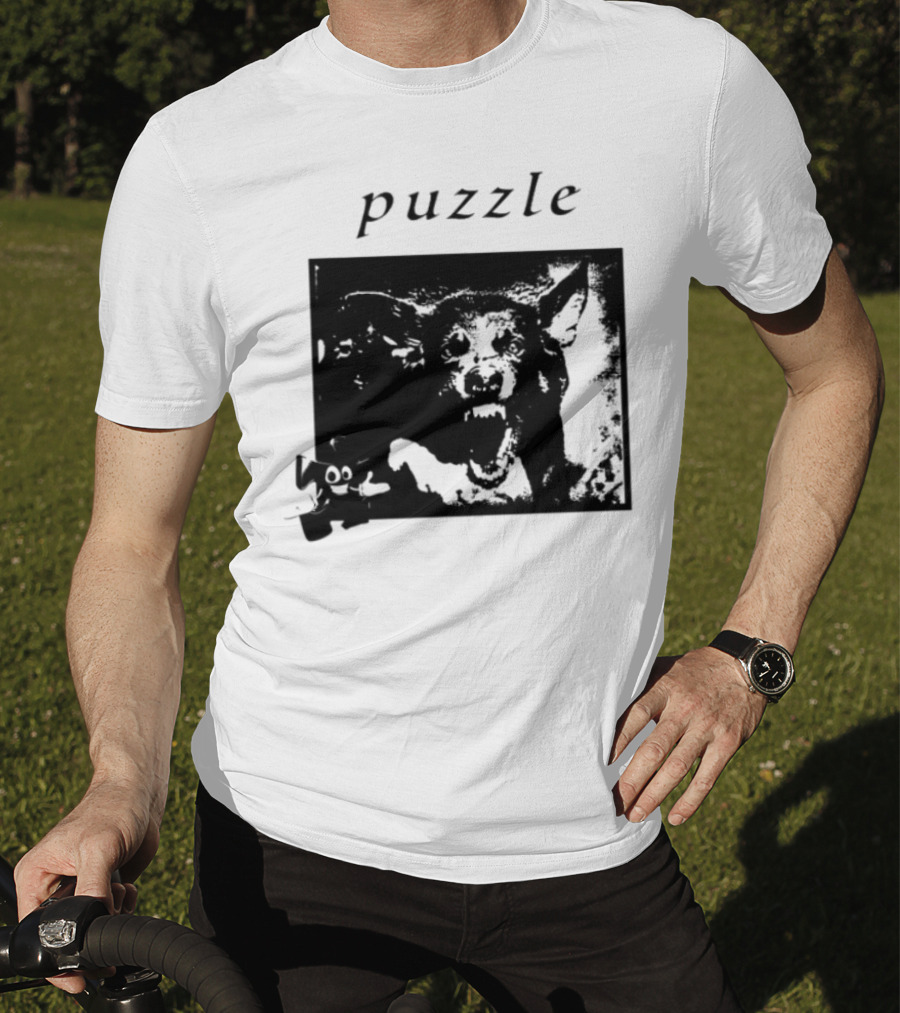 Puzzle Damage Dog With Missing Pieces T-Shirt