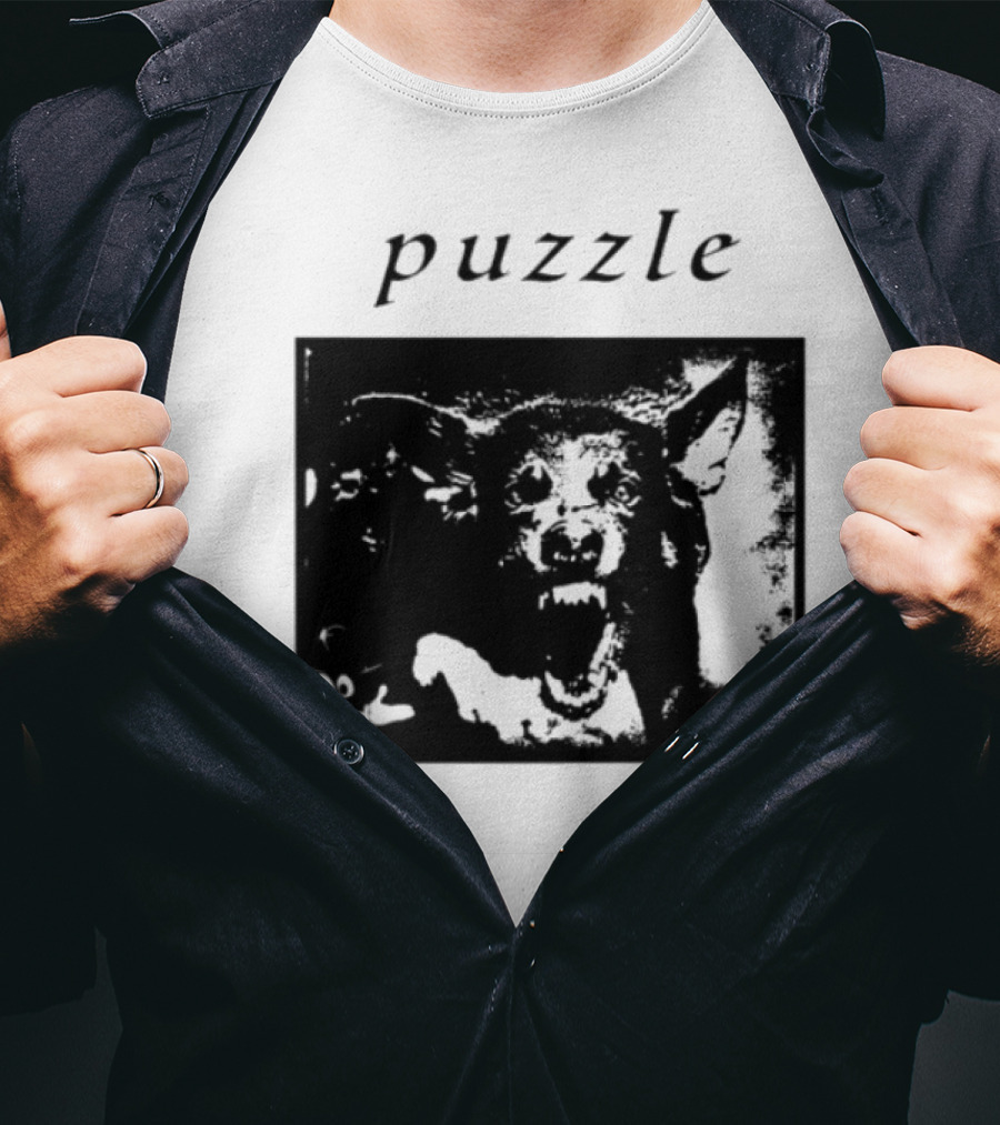 Puzzle Damage Dog With Missing Pieces T-Shirt