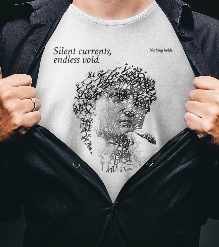 Silent Currents Endless Void Shards In Motion Vox Specter Alyn Basker Floating Debris T-Shirt