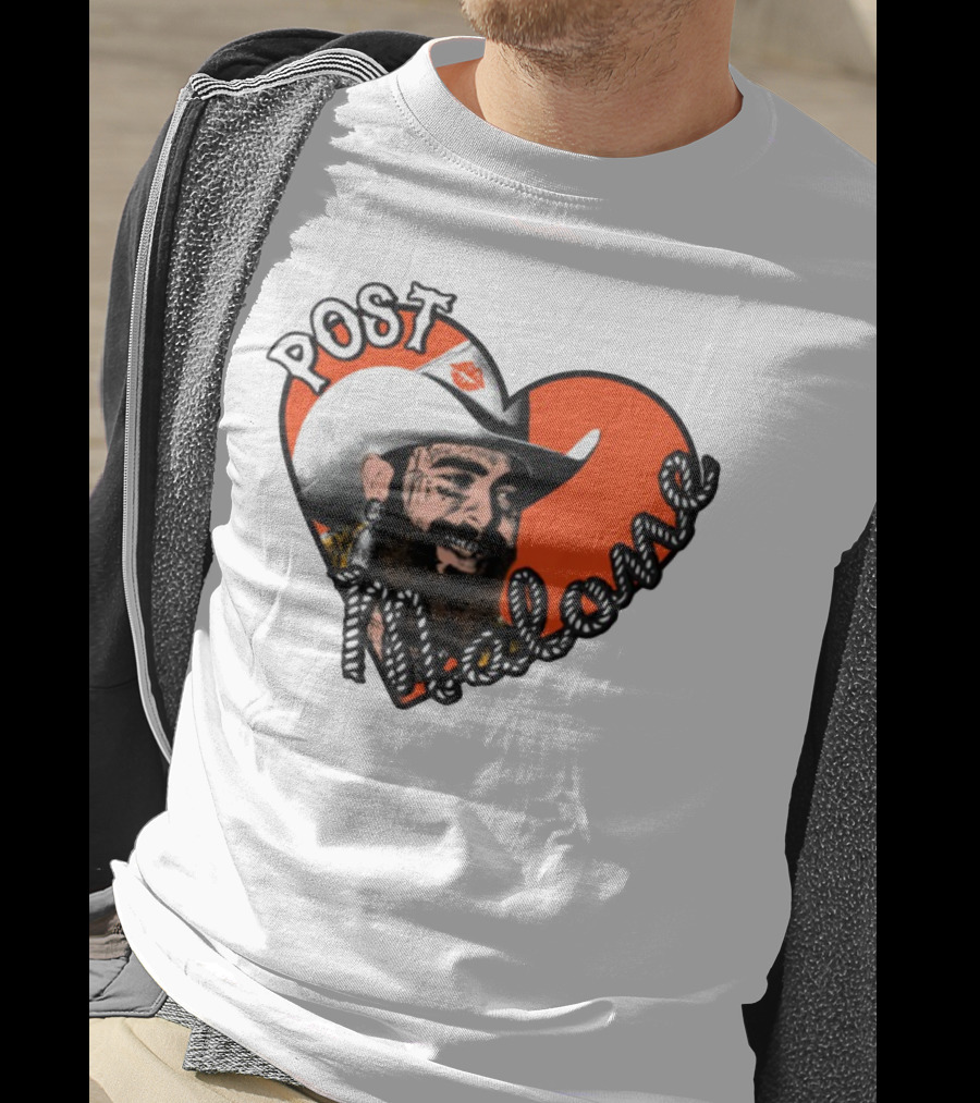 Big Ass Stadium Tour Post Malone Heart Cowboy Design T-Shirt