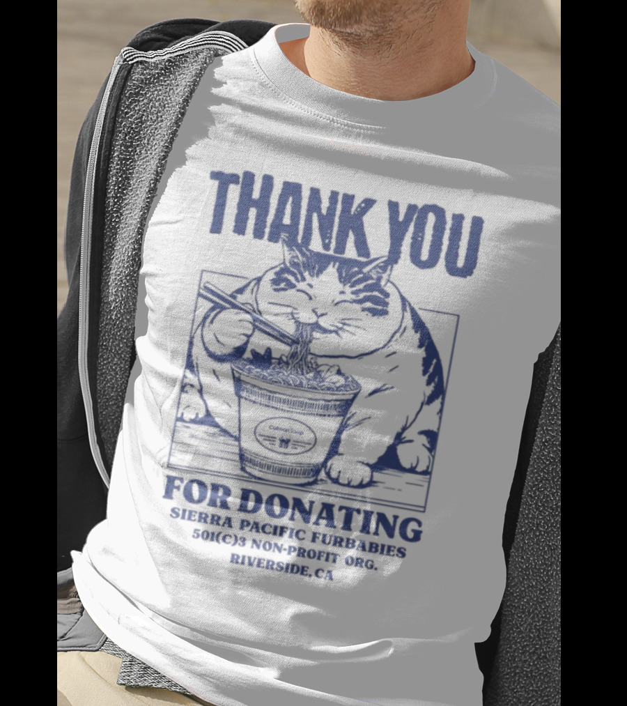 Thank You For Donating Santa Cruz Mountain Brewery Californians For Ferrets Monterey Bay California T-Shirt