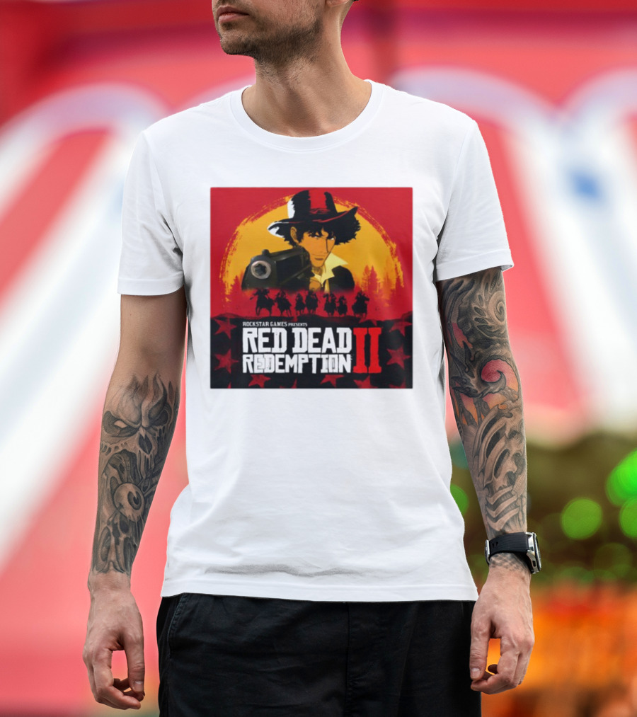 Rockstar Games Red Dead Redemption II Goofyahhtees Spike Rd2 Cowboy Gunman T-Shirt