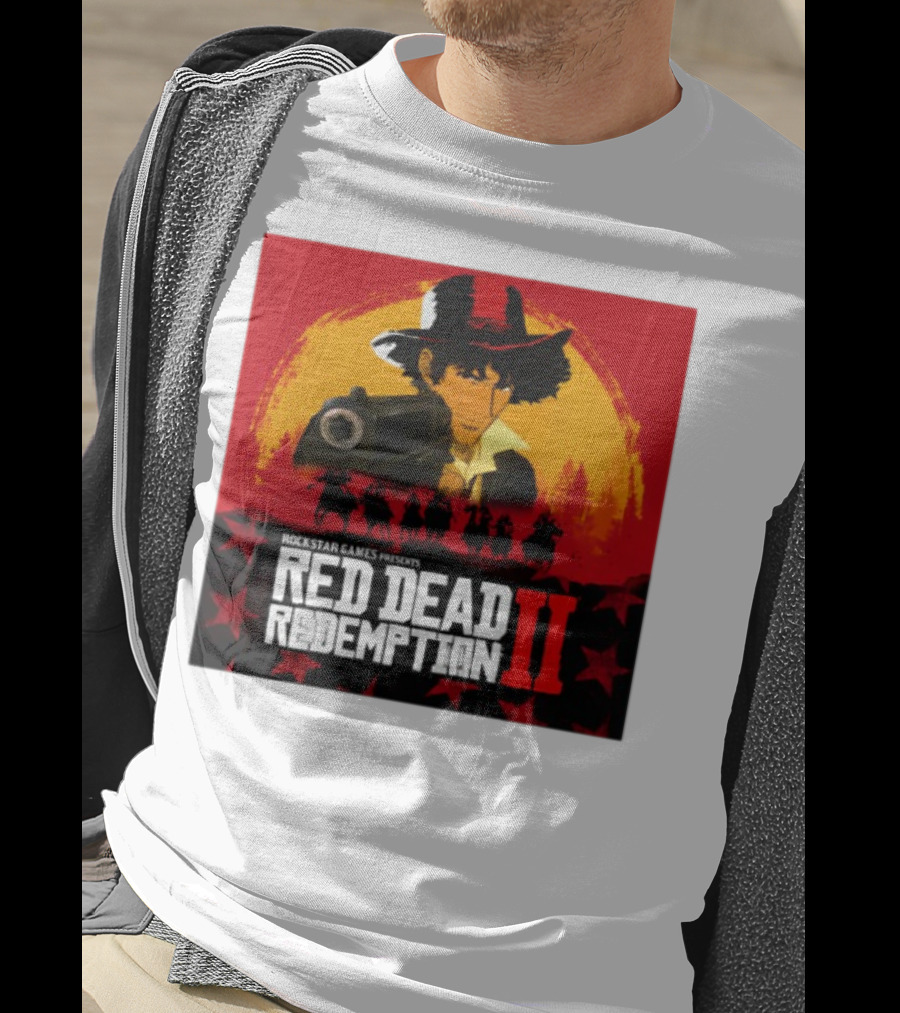 Rockstar Games Red Dead Redemption II Goofyahhtees Spike Rd2 Cowboy Gunman T-Shirt